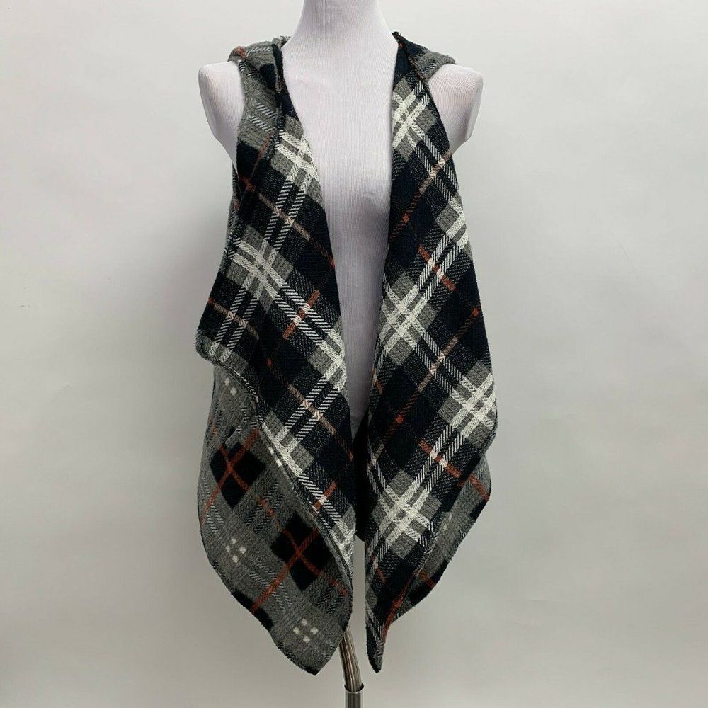 Hem & Thread Women's Hooded‎ Hoodie Sweater Small Medium Multicolor Plaid